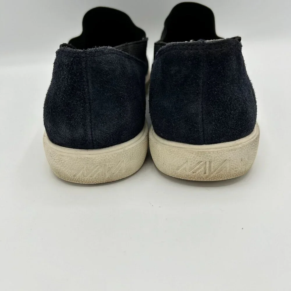 Naya Navy Leather Suede Loafer Slip-On Shoes Pointed 9.5M
